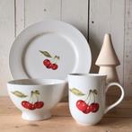4 Persoons 12 Delig Ontbijtservies Jet ter Steege Cherry, Huis en Inrichting, Keuken | Servies, Ophalen of Verzenden, Zo goed als nieuw