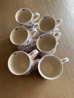 12 Kakelbont koffie kopjes Yvon Jaspers, Ophalen, Keramiek, Zo goed als nieuw, Overige stijlen