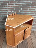 Houten hoekkastje met opbergruimte, Ophalen, Gebruikt
