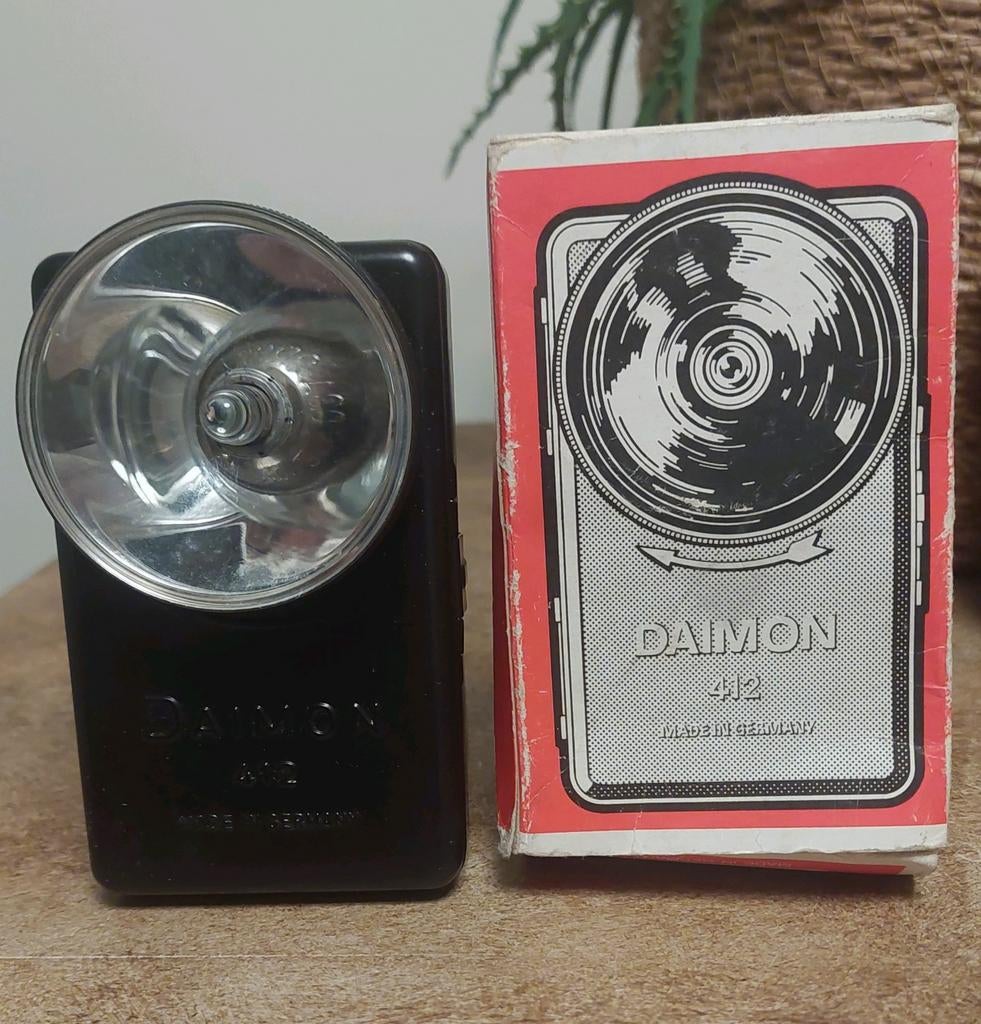 Oude damion 412 zaklamp duitse spoorweg lamp incl orgi doos, Verzamelen, Ophalen of Verzenden, Gebruikt, Trein, Overige typen