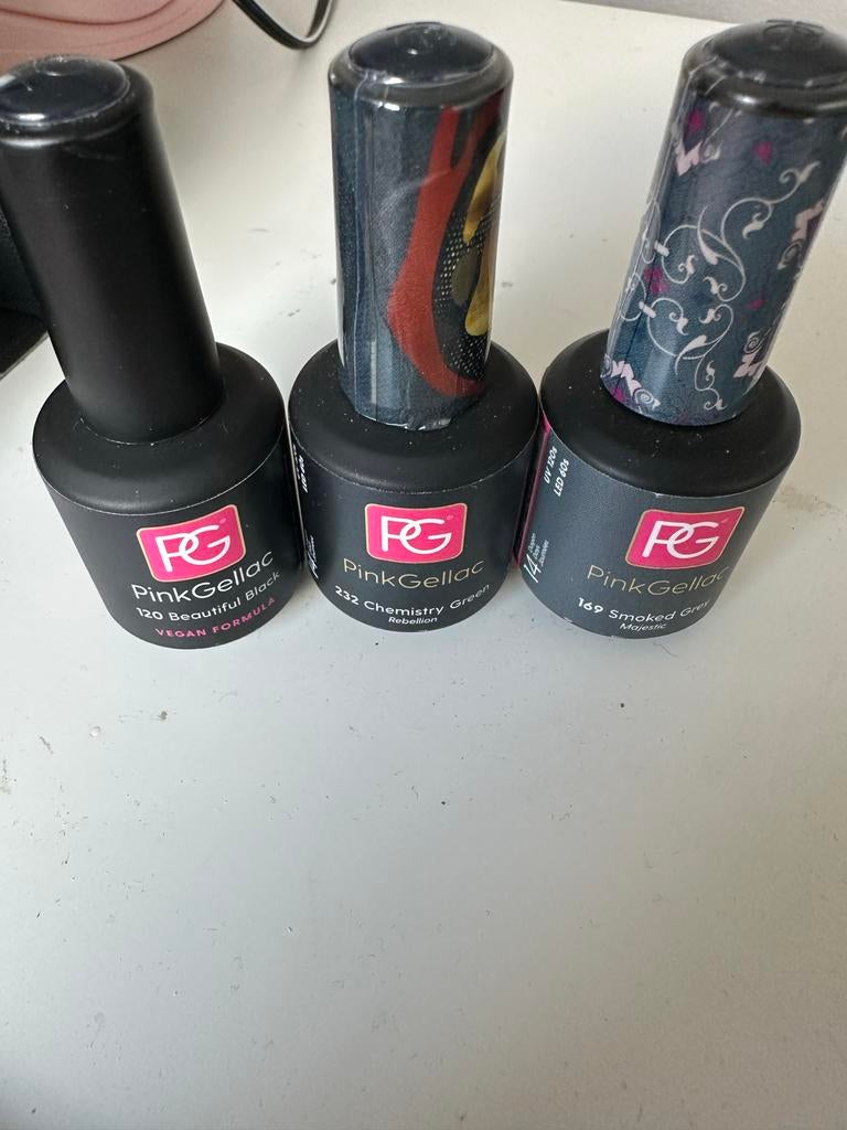 Pink Gellac Nagel Gellak Set, Sieraden, Tassen en Uiterlijk, Uiterlijk | Cosmetica en Make-up, Zwart, Nieuw, Ophalen of Verzenden