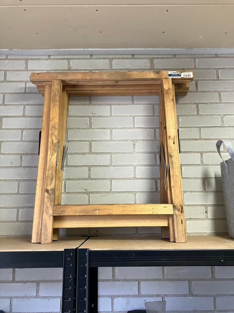 Houten schragen, Ophalen, Gebruikt, Inklapbaar