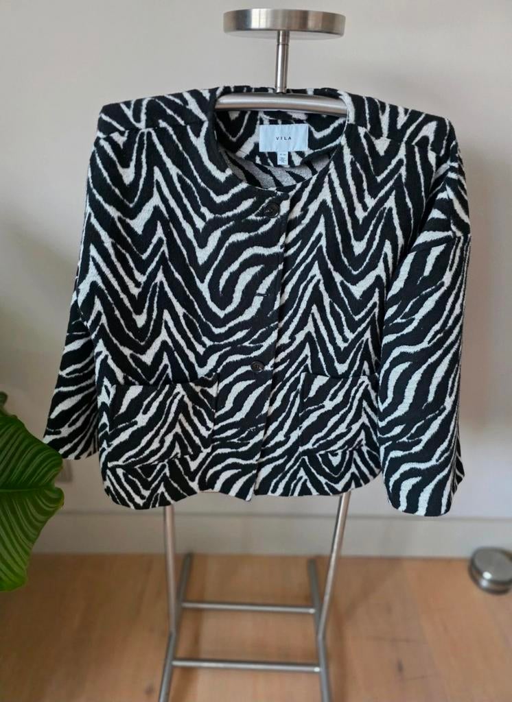 VILA x Jip Helledoorn jas – maat 46 – zebra print, Ophalen of Verzenden, Zo goed als nieuw