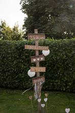 Bruiloft wegwijzer houten plankjes, Ophalen, Gebruikt, Versiering, Geboorte of Huwelijk