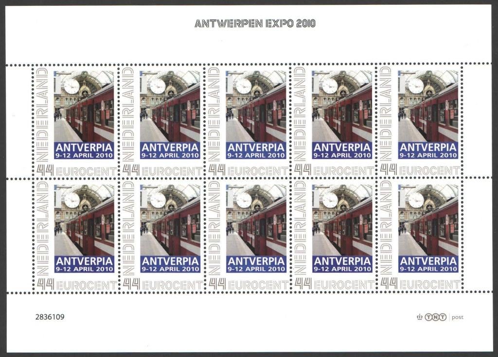 Postzegelbeursvelletje Antverpia 2010, Postzegels en Munten, Postzegels | Nederland, Ophalen of Verzenden, Na 1940, Postfris