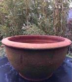 Lage oude terracotta schaalen bloempotten, Gebruikt, 40 cm of meer, Ophalen of Verzenden, Minder dan 40 cm