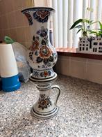 Delfts Blauw Vaas en Kandelaar Set - Handgeschilderd, Ophalen of Verzenden
