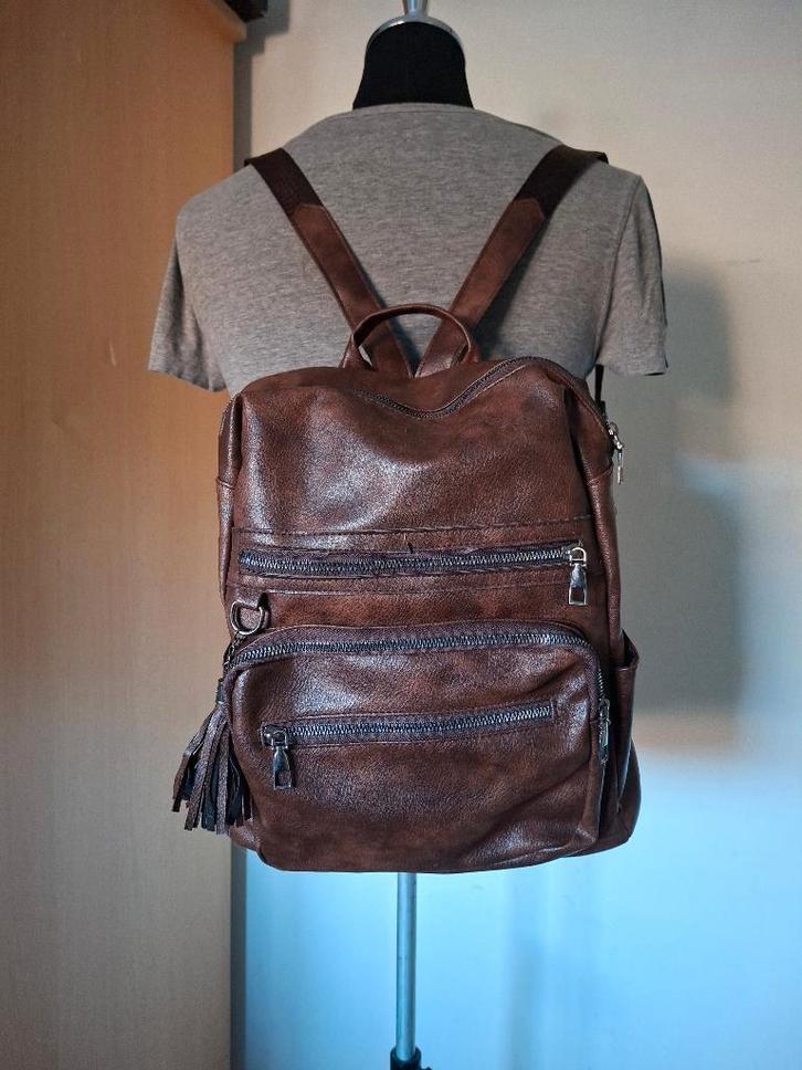 Rugtas Bruin (One Size), Sieraden, Tassen en Uiterlijk, Tassen | Rugtassen, Zo goed als nieuw, Overige merken, 30 tot 45 cm, Ophalen of Verzenden