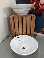 2 wastafel waskommen, Ophalen, Gebruikt, Steen, Wastafel