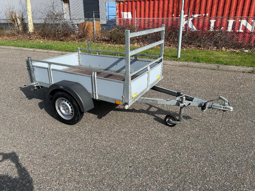 Twins trailers/Humbaur Steely met huif/ongeremde dubbelasser, Ophalen, Zo goed als nieuw