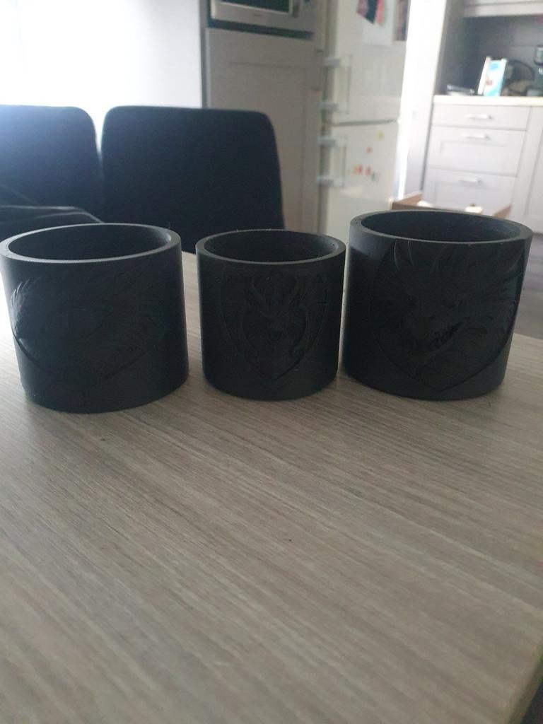 Zwarte sukulent plantpotten, set van 3, Ophalen
