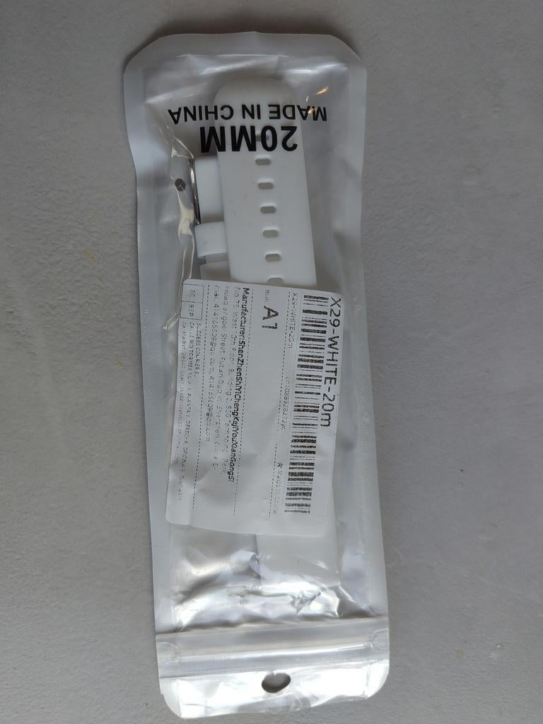 Wit bandje voor Garmin Venu (20mm), Ophalen of Verzenden, Nieuw, Wit