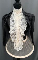 Zwarte paspop, Jabot, zwarte Bolero, mooie Hoepelrok, Ophalen of Verzenden