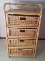 retro vintage riet rotan laden manden mandjes kast, Ophalen, Overige materialen, Gebruikt, 50 tot 100 cm