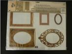 Brocante fotolijstjes / muurstickers gouden lijsten - NIEUW, Ophalen of Verzenden, Nieuw