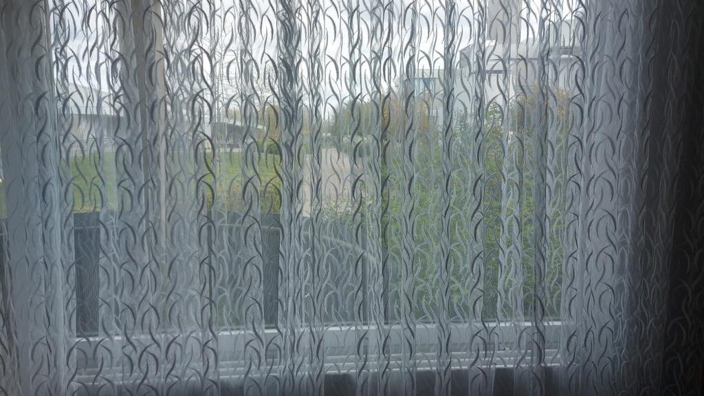 Wit vitrage met mooi plooien twee stuk 4meter breed 2.43, Ophalen of Verzenden, Wit, 200 cm of meer, 200 cm of meer
