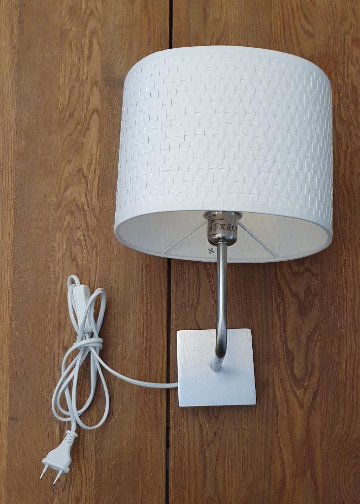 Wandlampen 2 st, Ophalen, Gebruikt, Metaal, Netjes wit
