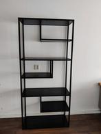 Woood Teun Vakkenkast - Zwart Metalen Boekenkast, Ophalen, Met plank(en), Industrieel, Modern, 50 tot 100 cm
