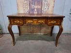 Antieke barok stijl schrijftafel, bureau, desk met inlegwerk, Ophalen of Verzenden