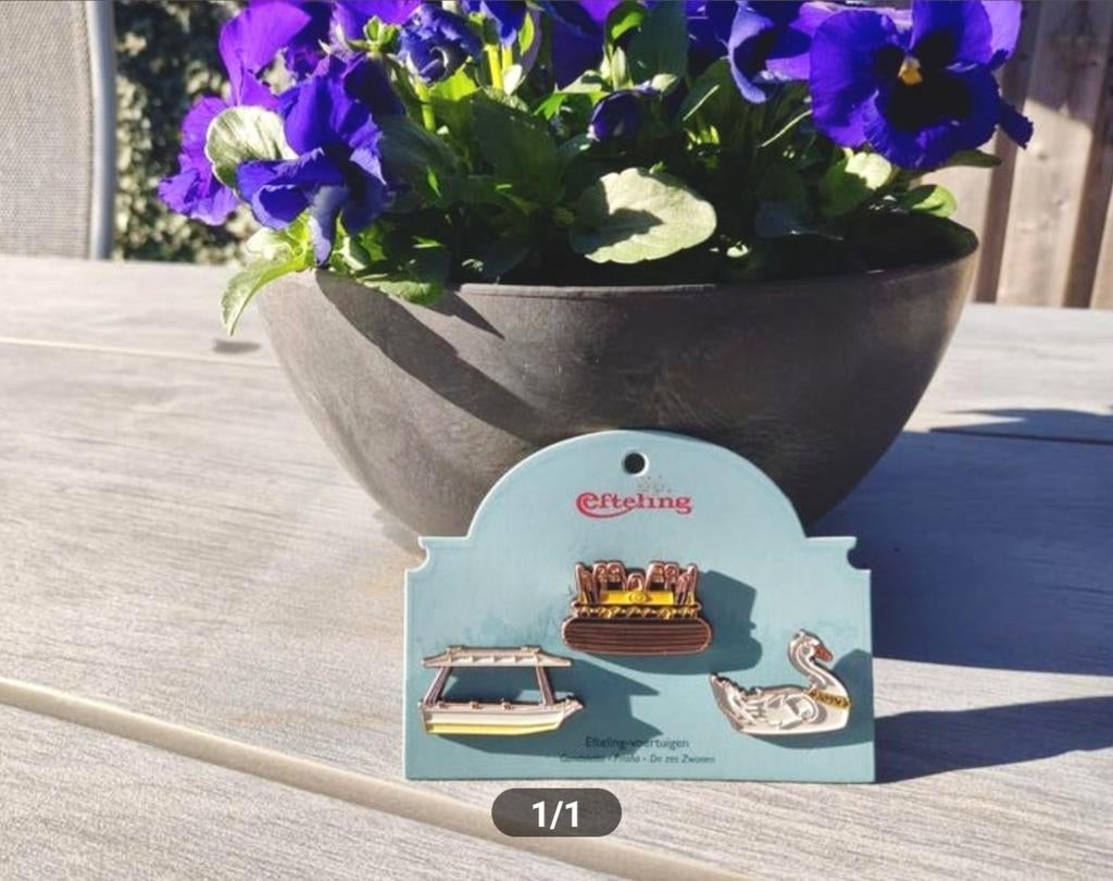 Efteling pin: serie Efteling watervoertuigen, Verzamelen, Efteling, Verzenden, Nieuw, Button of Speldje