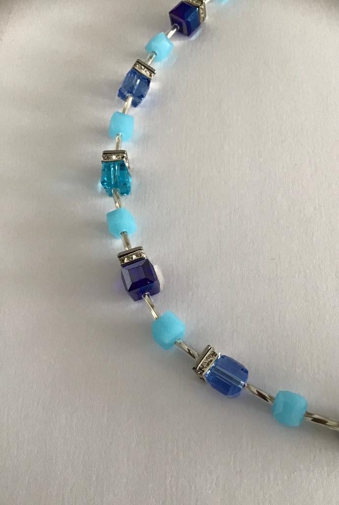 Exclusieve design collier handgemaakt met Swarovski kristal., Sieraden, Tassen en Uiterlijk, Kettingen, Overige materialen, Nieuw