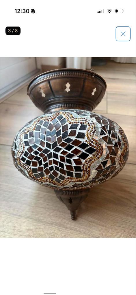 Oosterse hanglamp mozaïek, Huis en Inrichting, Ophalen, Zo goed als nieuw, Glas, Oosters