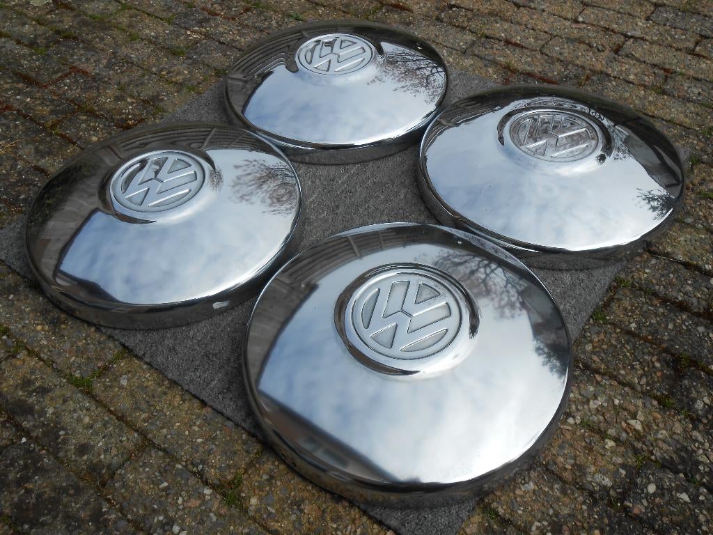 vw volkswagen bus T2 T3 wieldoppen chroom origineel!, Ophalen of Verzenden, Gebruikt, Volkswagen