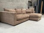 !!RETOURDEAL!! Hoekbank Max latte gereycled stof Rechts, Niet ingevuld, Niet ingevuld, Niet ingevuld