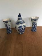 DelftsBlauw set,2 vazen en dekselpot,Delfts Handwerk Holland, Ophalen