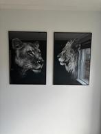 Fotoschilderijen leeuwen, Ophalen