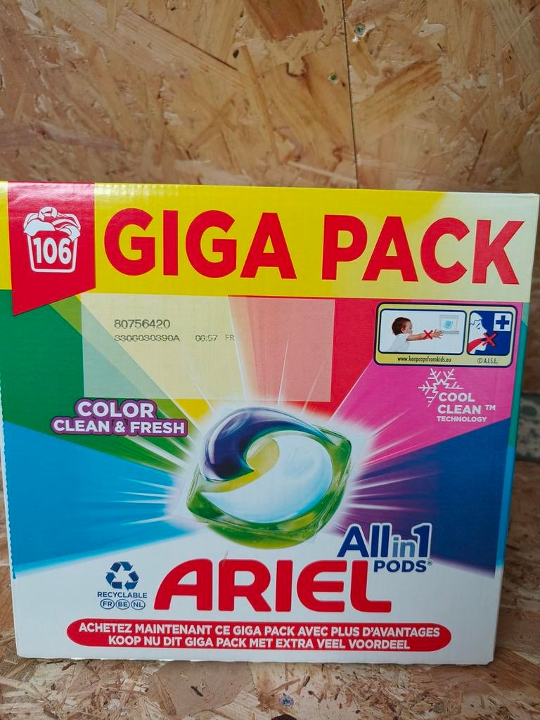 Ariel pods giga pack, Ophalen