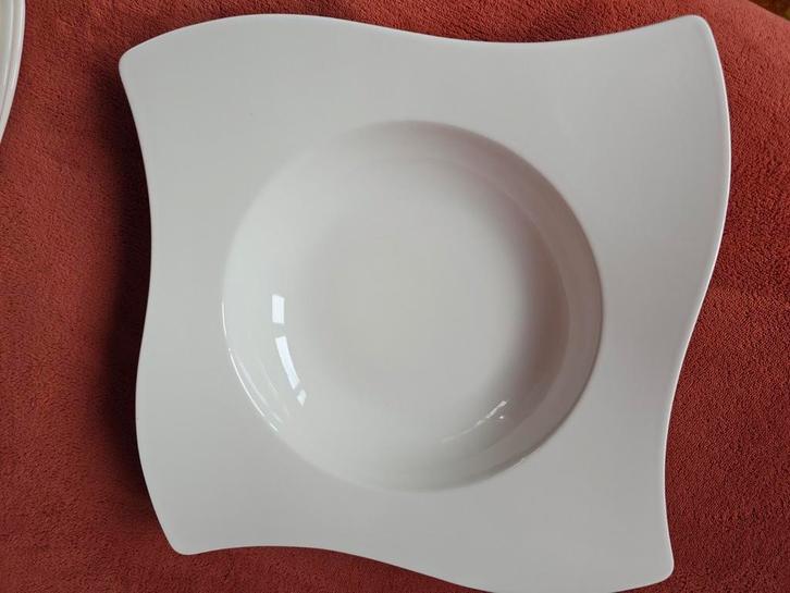 Villeroy en Boch pastaborden 5x 27x27cm New Wave, Huis en Inrichting, Keuken | Servies, Nieuw, Bord(en), Overige stijlen, Porselein