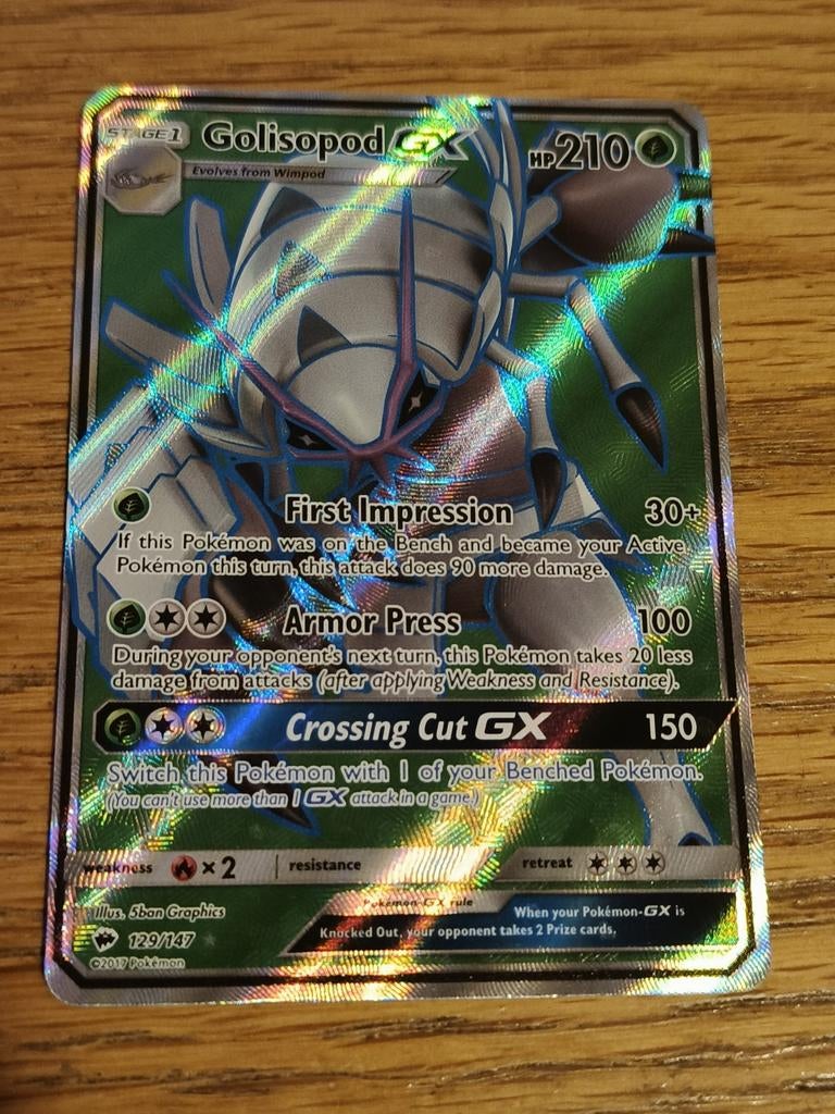 Golisopod GX 129/147 burning shadows, Ophalen of Verzenden, Gebruikt, Losse kaart, Foil
