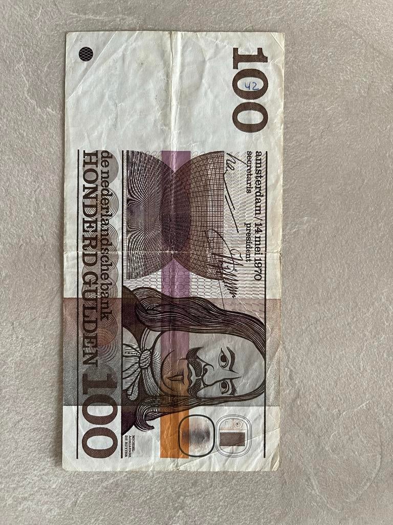 100 Gulden Biljet 1970 - Michiel de Ruyter, Postzegels en Munten, Bankbiljetten | Nederland, Los biljet, 100 gulden, Ophalen