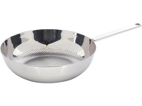 Bk conical deluxe rvs wokpan 30 cm, Huis en Inrichting, Keuken | Potten en Pannen, Ophalen, Zo goed als nieuw, Rvs, Wok