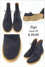 Herenschoenen blauw, leder, maat 45, merk: Zign - Nieuw, Zign, Blauw, Boots, Nieuw