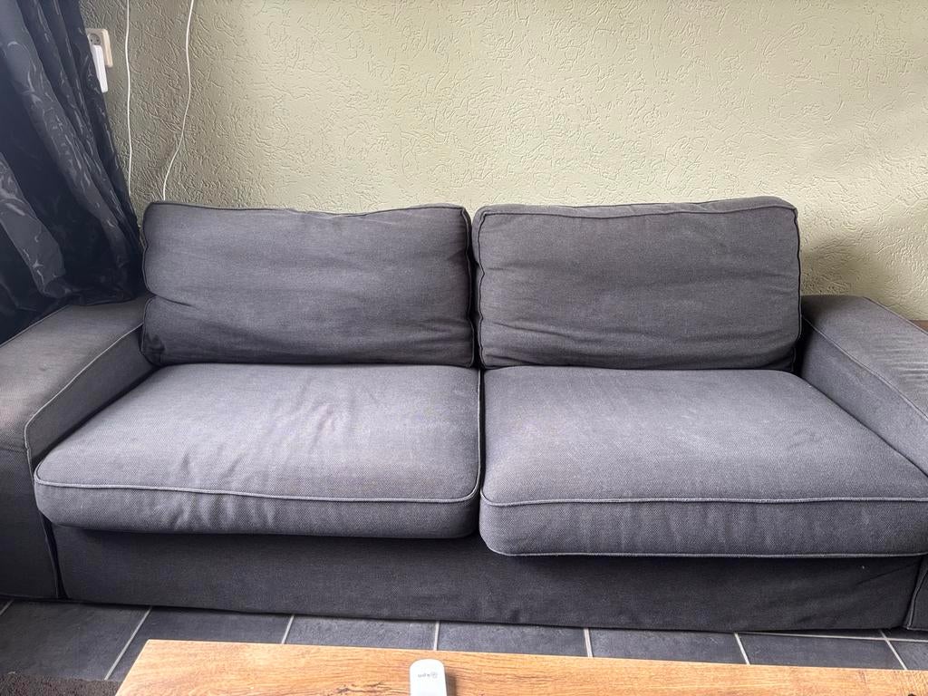 IKEA Kivik 3-zits bank grijs, Huis en Inrichting, Banken | Sofa's en Chaises Longues, Ophalen, Gebruikt, Driepersoons, 75 tot 100 cm