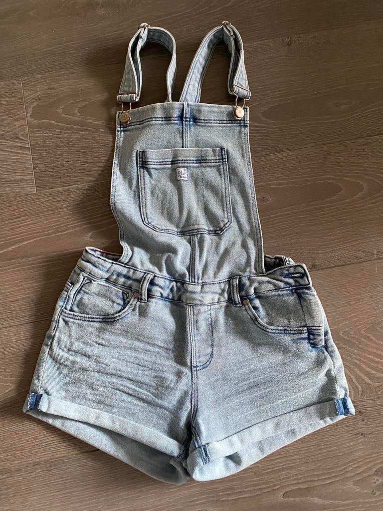 Meisjes tuinbroek salopette jeans van WE maat 176, Kinderen en Baby's, Kinderkleding | Maat 176, Ophalen of Verzenden, Zo goed als nieuw