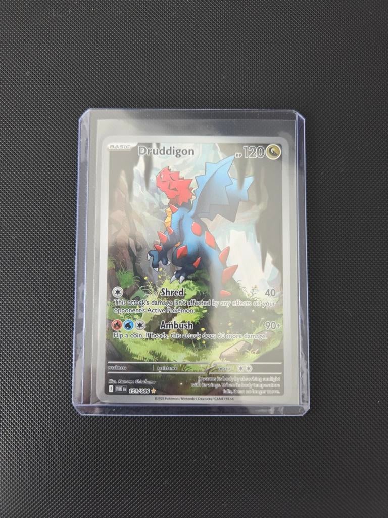 Druddigon Pokémon Kaart 151/486 - Zo goed als nieuw, Ophalen, Zo goed als nieuw, Losse kaart, Foil