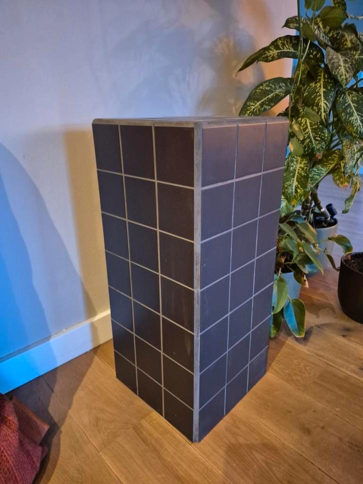 Antraciet/Zwarte Tegelzuil - Stijlvol Accent, Huis en Inrichting, Woonaccessoires | Zuilen en Pilaren, Gebruikt, Ophalen of Verzenden