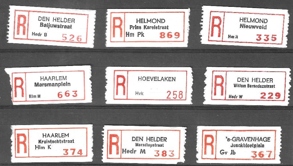 Nederland Aantekenstrookjes - 06, Postzegels en Munten, Postzegels | Nederland, Ophalen of Verzenden, Na 1940