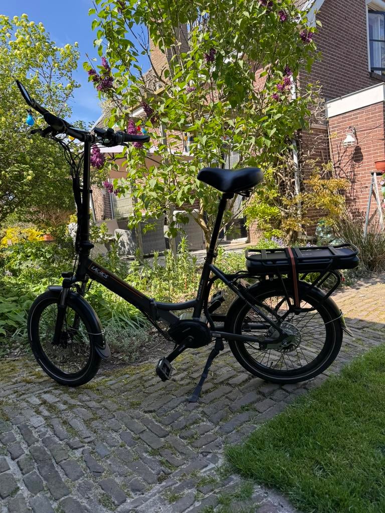 Z.g.a.n. Lacros Scamper S600 elektrische vouwfiets, 650 km, 20 inch of meer, Versnellingen, Zo goed als nieuw, Totaal opvouwbaar