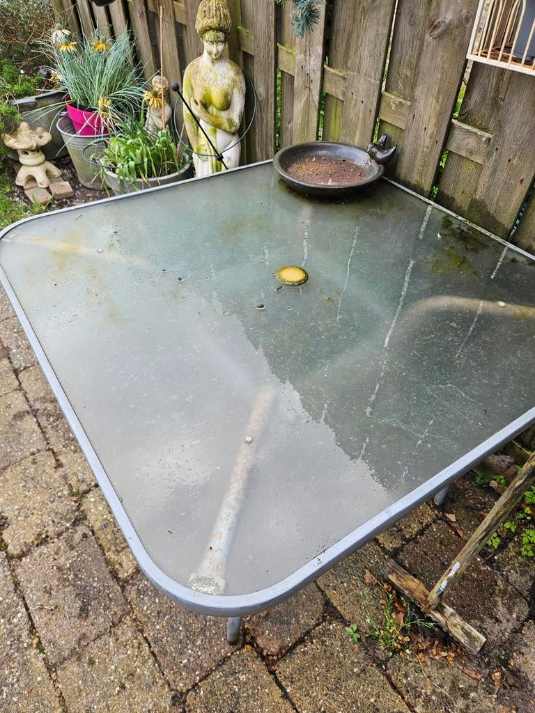 Tuin tafel vierkant, Tuin en Terras, Tuintafels, Ophalen, Gebruikt, Rechthoekig