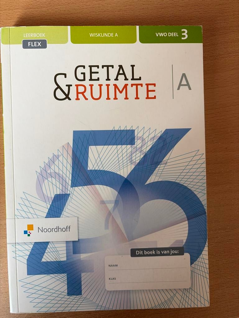 Getal & Ruimte A VWO deel 3 - Wiskunde A leerboek, Ophalen of Verzenden, Gelezen, VWO, Wiskunde A