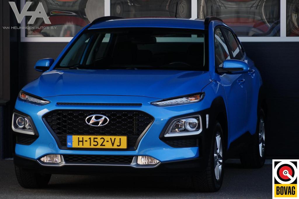 Hyundai Kona 1.0 T-GDI Comfort, CarPlay, cruise, cam. trekh., Voorwielaandrijving, Gebruikt, Euro 6, Blauw
