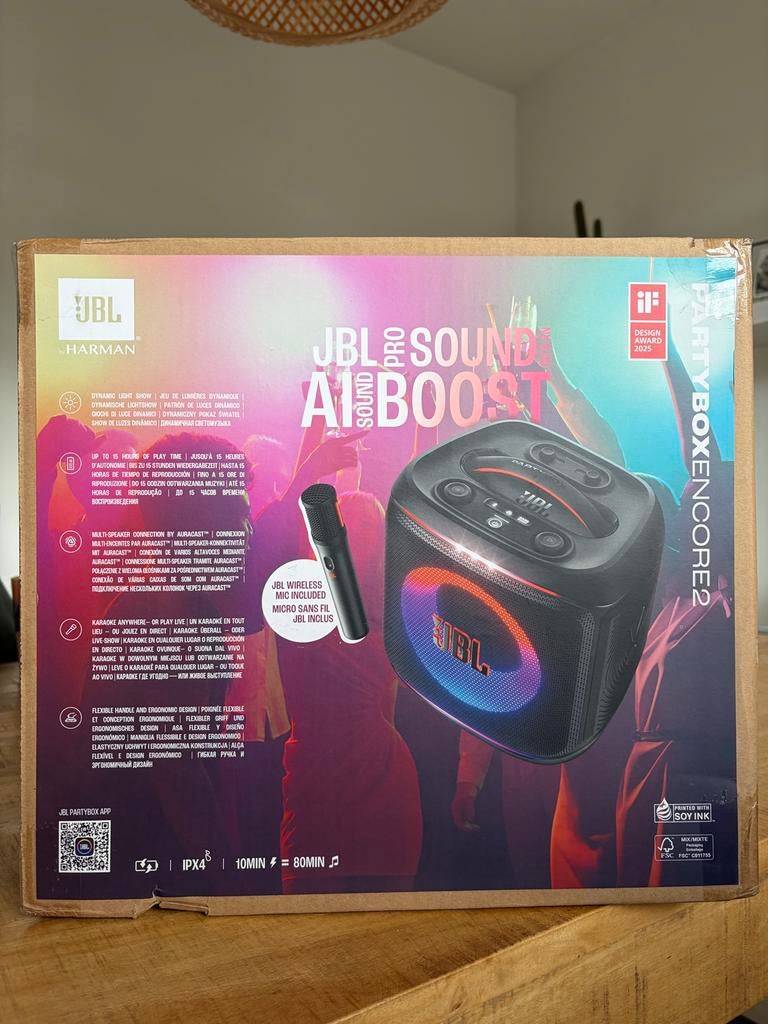 JBL PartyBox Encore 2 met draadloze microfoon, Ophalen, JBL, Overige typen, Nieuw