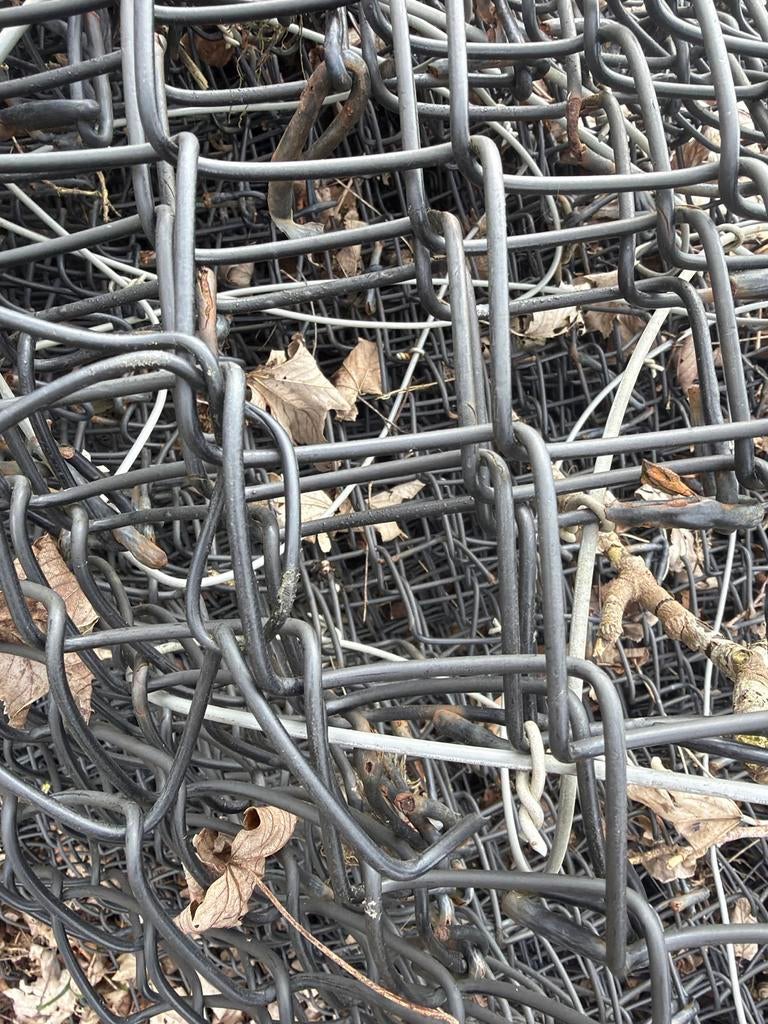 Zwart harmonicagaas | meerdere rollen | 2m hoog, Tuin en Terras, Ophalen, Gebruikt, 20 meter of meer, Gaas