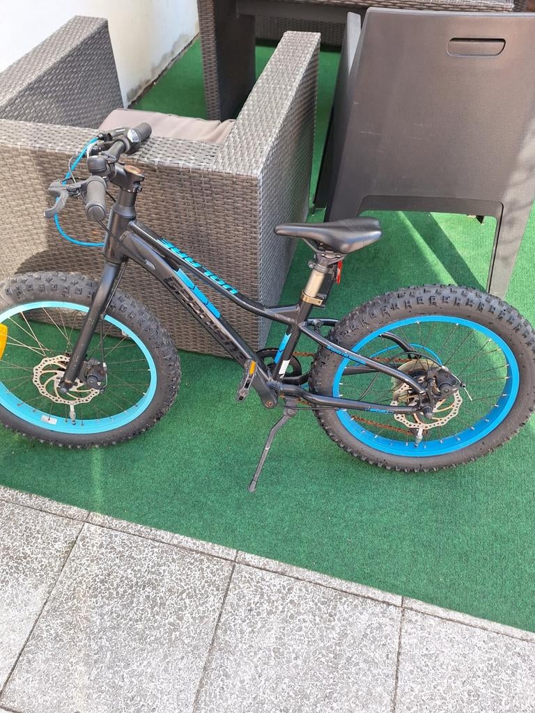 Stoere kinderfiets met dikke banden - Zwart/Blauw, Overige merken, Gebruikt, Versnellingen, Schijfrem