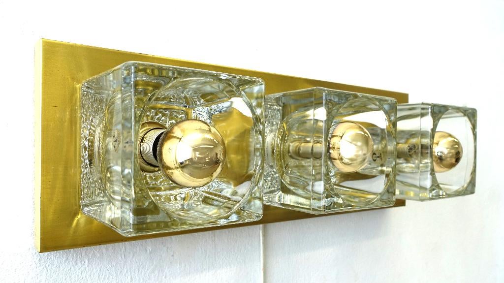 Vintage Peill & Putzler wandlamp Hollywood Regency Ice Cube, Ophalen of Verzenden, Gebruikt, Vintage retro Space Age Hollywood Regency sixties