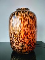 Italië Design Tafellamp Amber Cheetah Leopard Gold, Ophalen of Verzenden, Zo goed als nieuw, Glas, Minder dan 50 cm